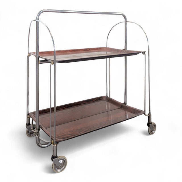 Foldable Rolling Serving Cart For Sale