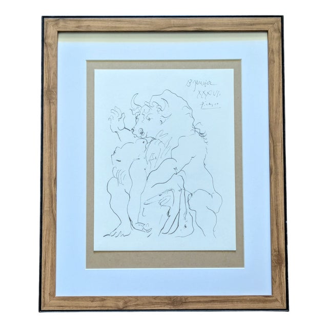 Pablo Picasso, Woman and Bull, 1973, Lithograph For Sale