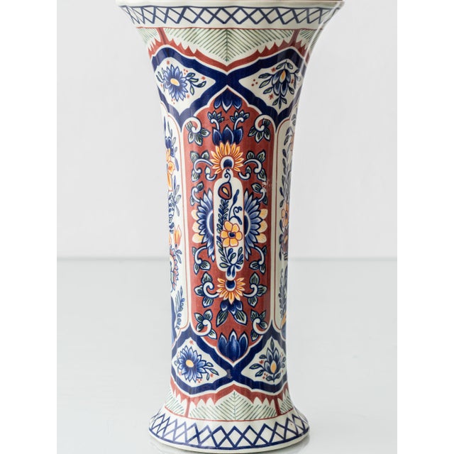 1970s Hand-Painted Trumpet Table Lamps by Boch Frères for Delft, 1950s, Set of 2 For Sale - Image 5 of 17