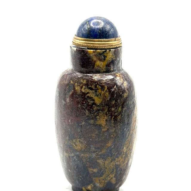 Colorful Vintage Stone Snuff Bottle For Sale - Image 4 of 10