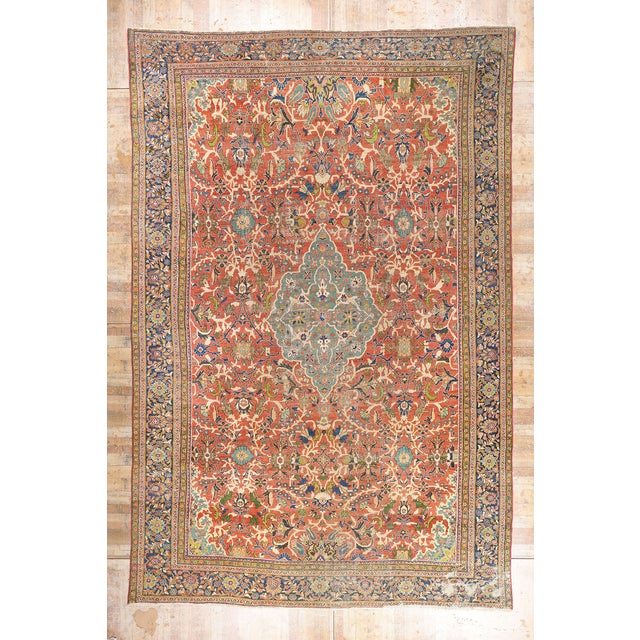 Late 19th Century Persian Mahal Rug, 13'00 X 19'08 For Sale - Image 10 of 10