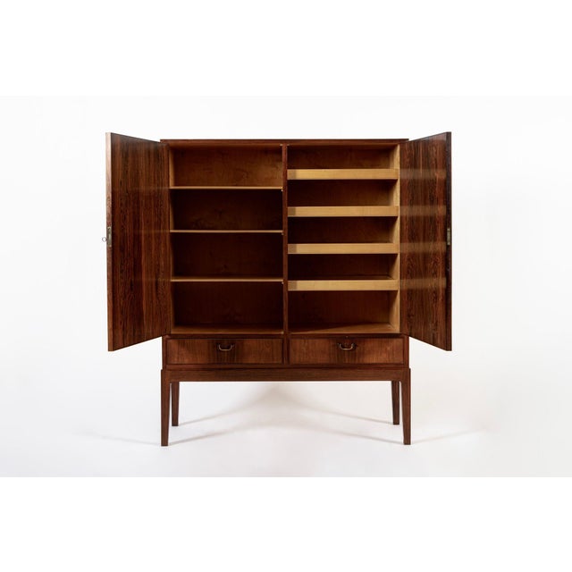 Mid-Century Modern Large Mid Century Danish Modern Rosewood Cabinet 1960s For Sale - Image 3 of 11