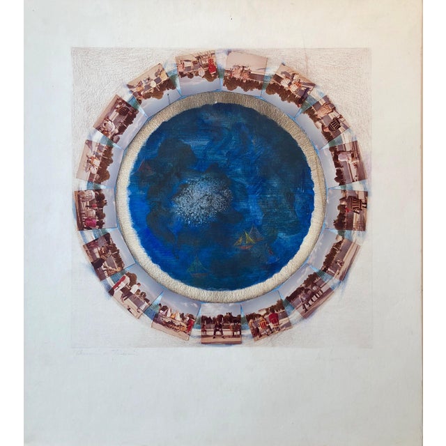 Vera Simons, Afternoon in Tuileries Paris Boats Painting Photo Collage Photograph Assemblage, 1982 For Sale - Image 4 of 11