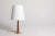 Wood Mid-Century Danish Brass and Teak Table Lamp, 1950s For Sale - Image 7 of 9