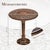 Traditional Handcrafted Mango Wood Round Pedestal End Accent Table For Sale - Image 3 of 7