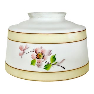 1940s Vintage Coastal Boho Chic Flush Mount Glass Shade For Sale