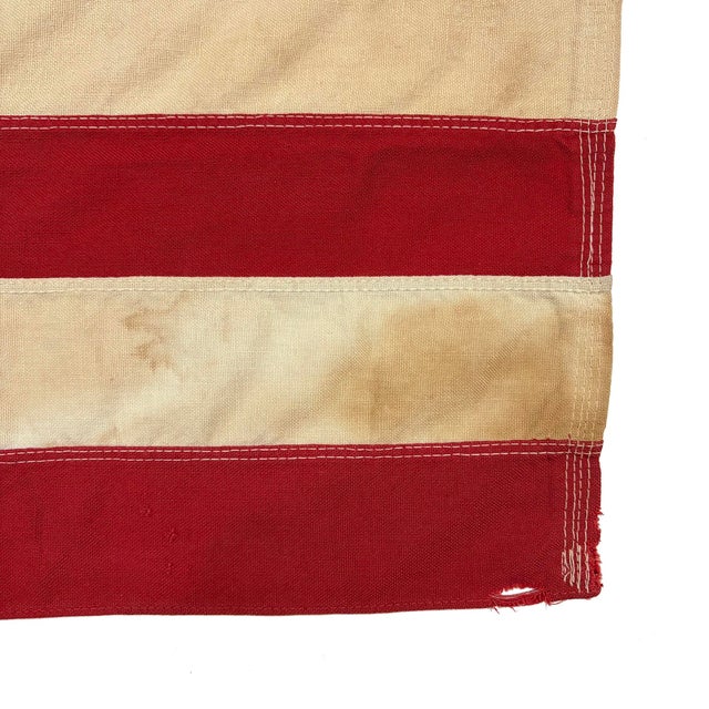 American Vintage Cotton American Flag With 48 Sewn Stars For Sale - Image 3 of 7