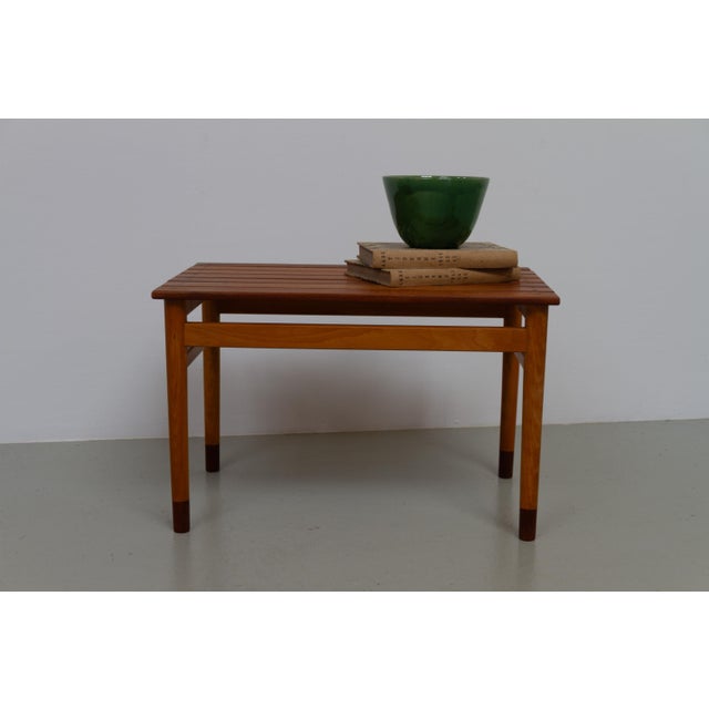 Wood Danish Modern Bench or Table in Teak and Beech, 1950s For Sale - Image 7 of 18