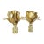 Vintage Mid Century Modern Italian Tole Rose Lamp Finials Brilliant Gold Leaf Restored. Luxury - a Pair For Sale