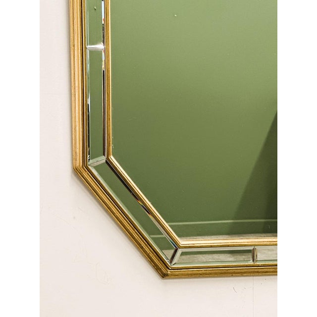 Glass Large Octagonal Bevelled Mirror by De Knudt, Belgium, 1980s For Sale - Image 7 of 9
