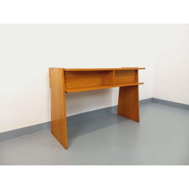 Vintage Double-Sided Trapezoidal Desk in Oak, 1960s For Sale - Image 17 of 18