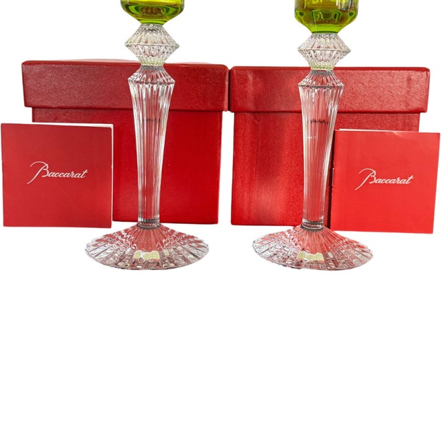 2010s Set of 2 Baccarat Mille Nuits Flutissimo Champagne Crystal Flutes – Brand New in Box For Sale - Image 5 of 10