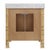2020s Matthew Izzo Home Blanche Light Burlwood Single White Porcelain Sink Bath Vanity With Carrara Marble Top and Backsplash and Brass Hardware For Sale - Image 5 of 7