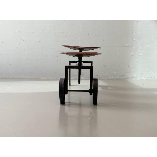 Industrial Bench with Adjustable Leather Seats by Kare Design, 2000s For Sale - Image 4 of 16