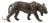 Mid-Century Leather & Papier-Mâché Panther Sculpture, 1940s For Sale