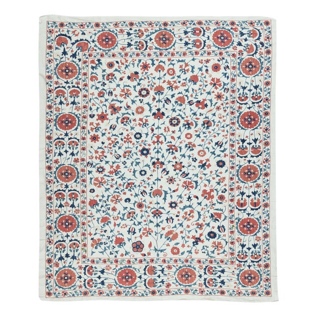 4.7x5.6 Ft Embroidered Silk Wall Hanging. New Table Cover. Authentic Sofa Throw For Sale