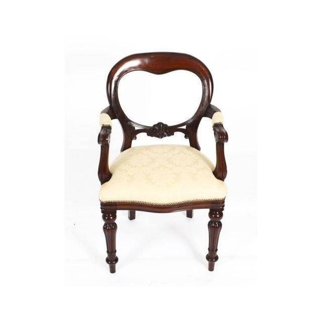 Antique Flame Mahogany Extending Dining Table and Chairs, 19th Century, Set of 15 For Sale - Image 16 of 18