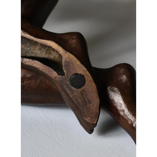 Woman Sculpture Patinated Bronze attributed to Johannes Hansen, Denmark, 1940s For Sale - Image 17 of 18