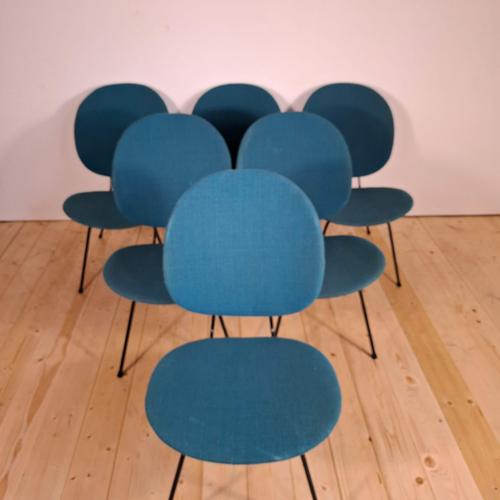 Set of Six W.H. Gispen Chairs, Model "Kembo 301", Dutch Mid-Century Modern Design, 1960s