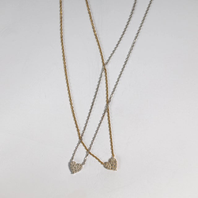 Rocks With Soul Yellow Gold Baby Heart Necklace For Sale - Image 9 of 11