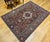 Vintage Kashan Rug, Hand-Knotted Wool, Floral Pattern, Navy & Ivory, 5x7 For Sale - Image 9 of 18