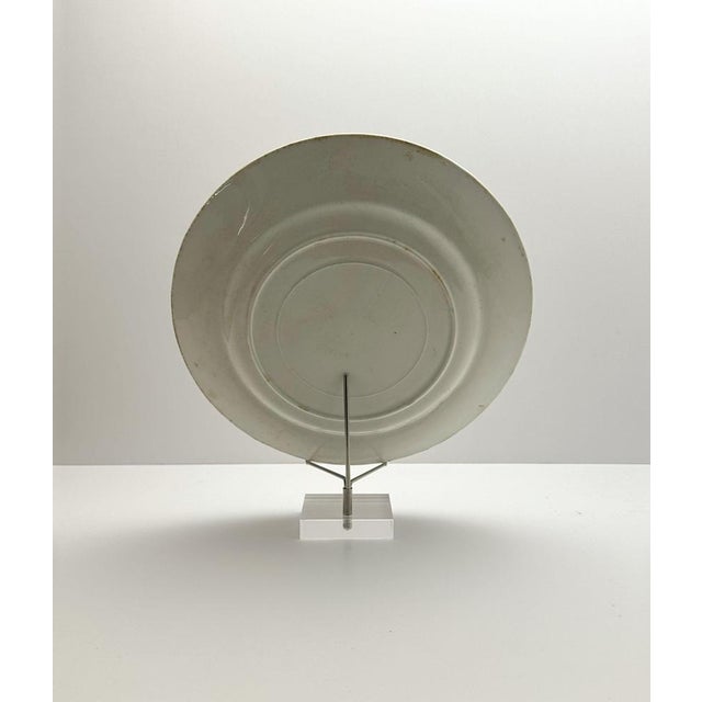 Japanese Polychromed Blue and Yellow Decorative Porcelain Charger Plate, 1920s For Sale - Image 4 of 8