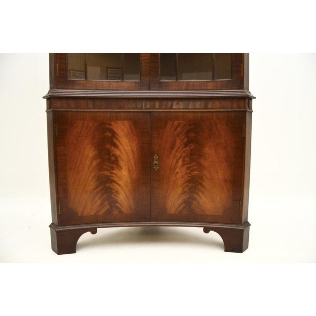 Georgian Style Concave Corner Cabinet, 1930s For Sale - Image 6 of 7