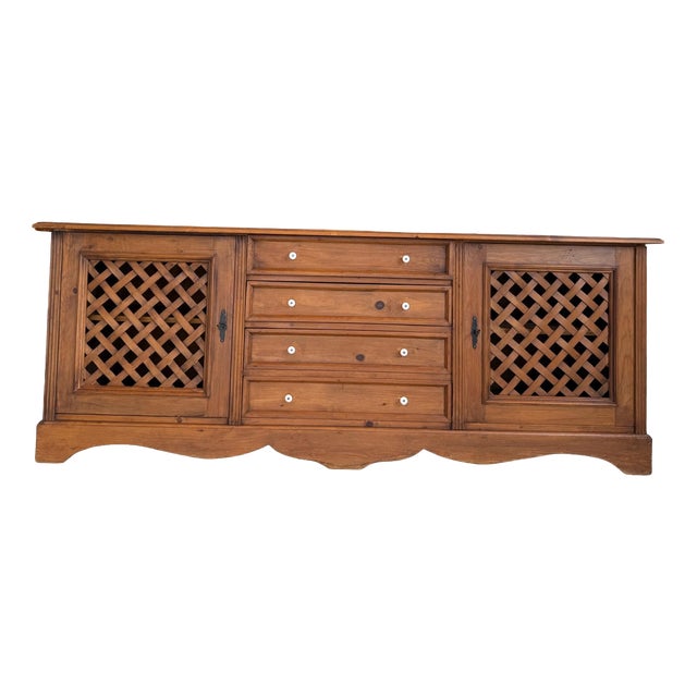 Rustic Apothecary Sideboard For Sale