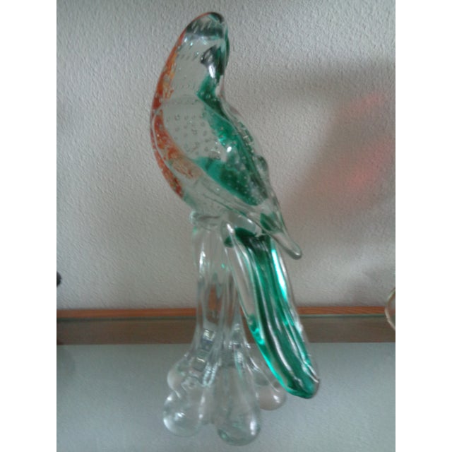 Handblown Glass Italian Bird Sculpture For Sale - Image 4 of 8
