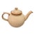 Vintage Mid Century Cream & Brown Speckled Stoneware Teapot For Sale