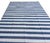 Handmade Cotton Area Rug, Vegetable Dyed, Blue and Orange Striped Dhurrie -6'x9' For Sale - Image 12 of 13