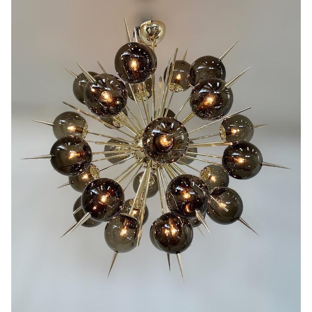 21st Century Smoky Murano Pinocchio Chandelier by Fabio LTD For Sale - Image 6 of 7