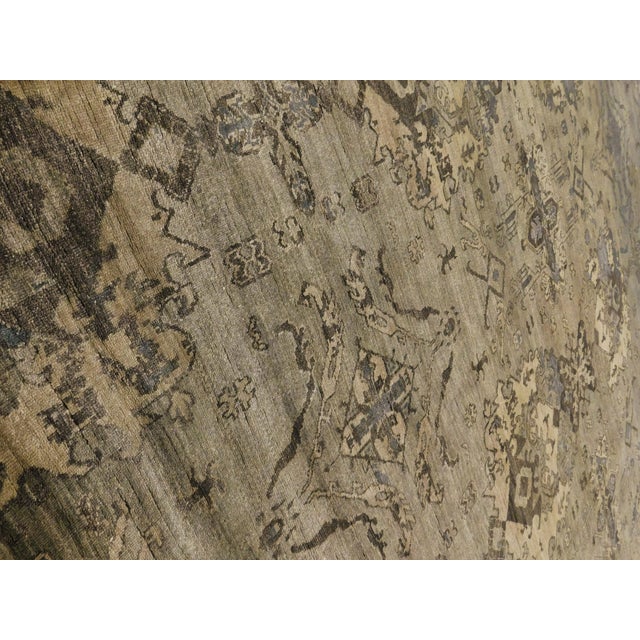 Bamboo Silk Oushak Rug - 8’10” x 11’8” For Sale - Image 9 of 10