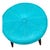 Blue 1950s Mid-Century Footstool With Vinyl Beautiful Upholstery Decorative For Sale - Image 8 of 12