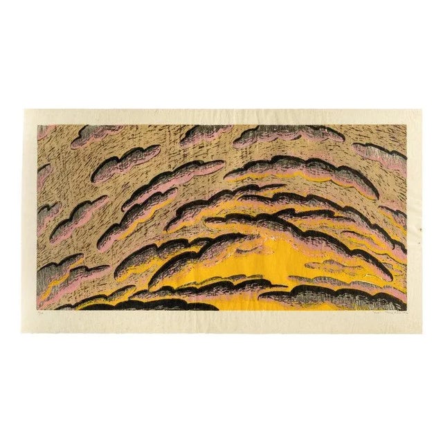 Louisa Chase (American, 1951–2016) “Dusk,” 1982 Original Color Woodcut, Edition 9/20 A striking original color woodcut by...