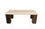 Mid-Century Modern French Travertine & Oak Coffee Table, 1960s For Sale - Image 4 of 11