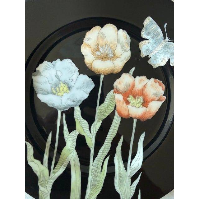 Fitz and Floyd Set of 8 Fitz and Floyd Midnight Poppy Salad Plates For Sale - Image 4 of 6