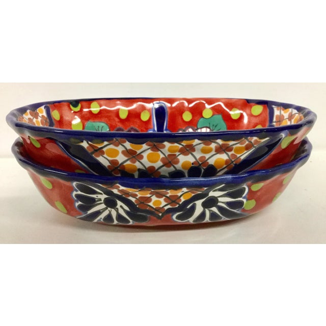 Mexican Bright Ceramic Condiment Bowls A Pair Chairish
