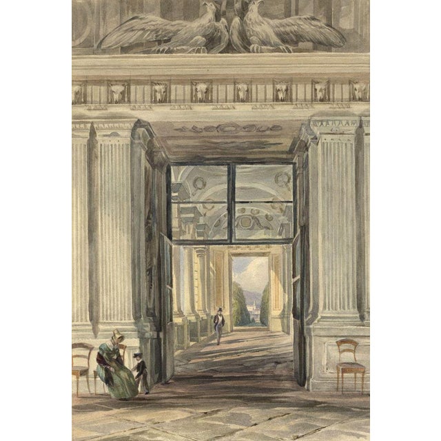 Possibly Franz Heinrich, Schönbrunn Palace, Vienna, Mid-19th Century, Watercolour For Sale - Image 3 of 3