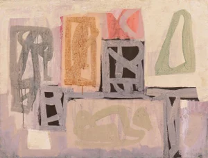 'Forms in Charcoal and Jade' by Robert George Gilberg, 1958; San Francisco Bay Area Abstraction, Sfmfa, Cws