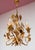 Italian Chandelier in Gilded Metal with Leaves and Flowers, 1970s For Sale - Image 6 of 8