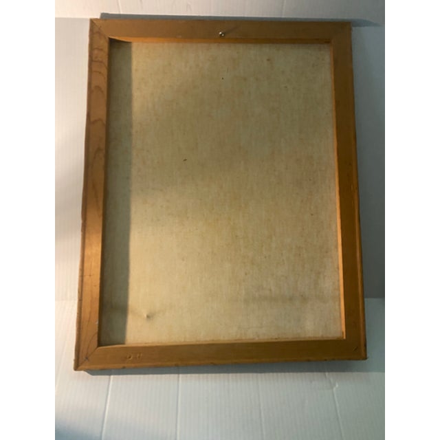 Vintage Mid Century Modern Lion Portrait Painting by Fritz Rudolf Hug Framed 60s 1960s MCM Mid 20th Century For Sale - Image 9 of 12