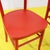 Classic robust vintage red wooden chairs - pair.