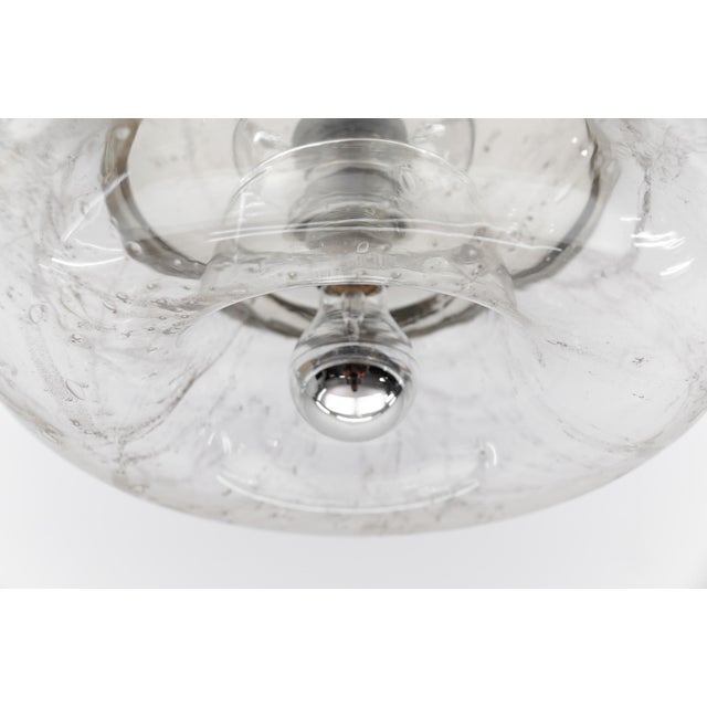 Large Mid-Century Modern Glass Donut Wall or Ceiling Lamp, Germany, 1960s For Sale - Image 10 of 13