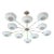 Stilnovo Style White Enameled Sputnik Chandelier For Sale