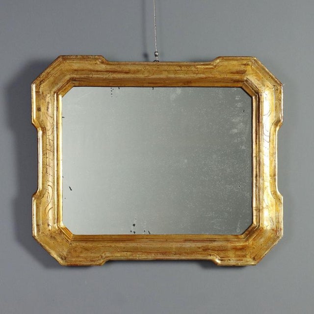 19th Century Cabaret Mirror in Gilt Wood, Italy For Sale - Image 9 of 9