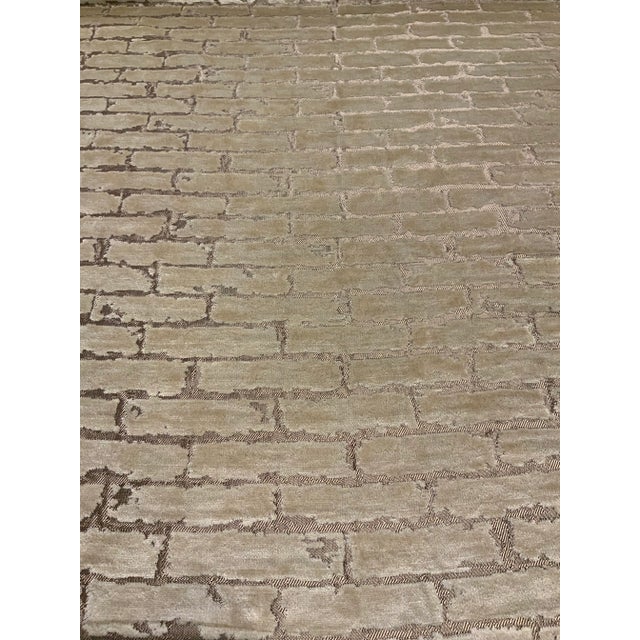 Gaston Y Daniela: Mendilibar - Natural Lct4452.001 Bronze and Ivory Cut Velvet Designer Fabric. - 5 Yards For Sale - Image 4 of 4