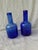 Heavy Vintage Handblown Cobalt Bottles a Pair For Sale - Image 4 of 12