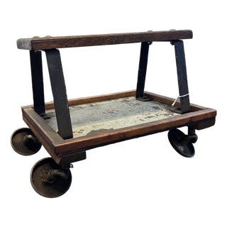 Antique Rolling Footstool For Sale