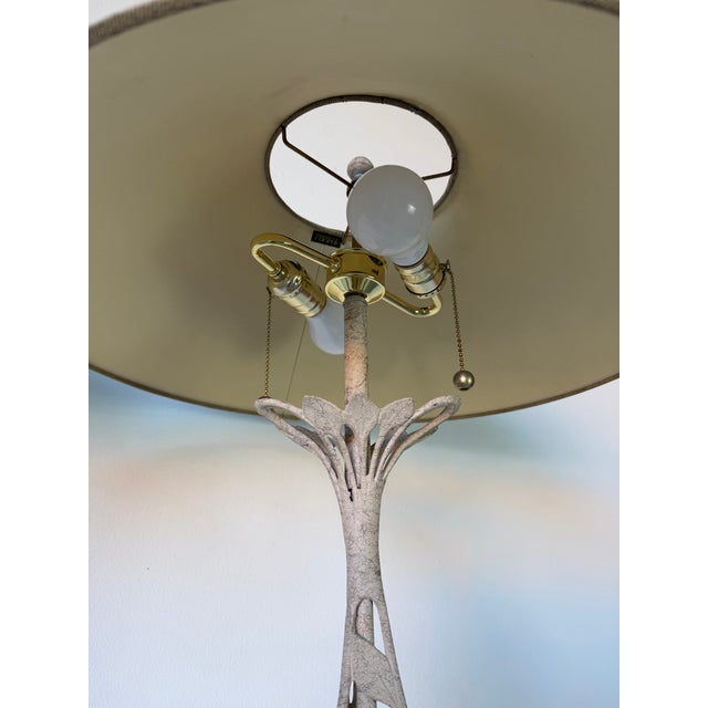 1980s Frederick Cooper Organic Modern Table Lamps With Shades – A Pair For Sale In Miami - Image 6 of 11